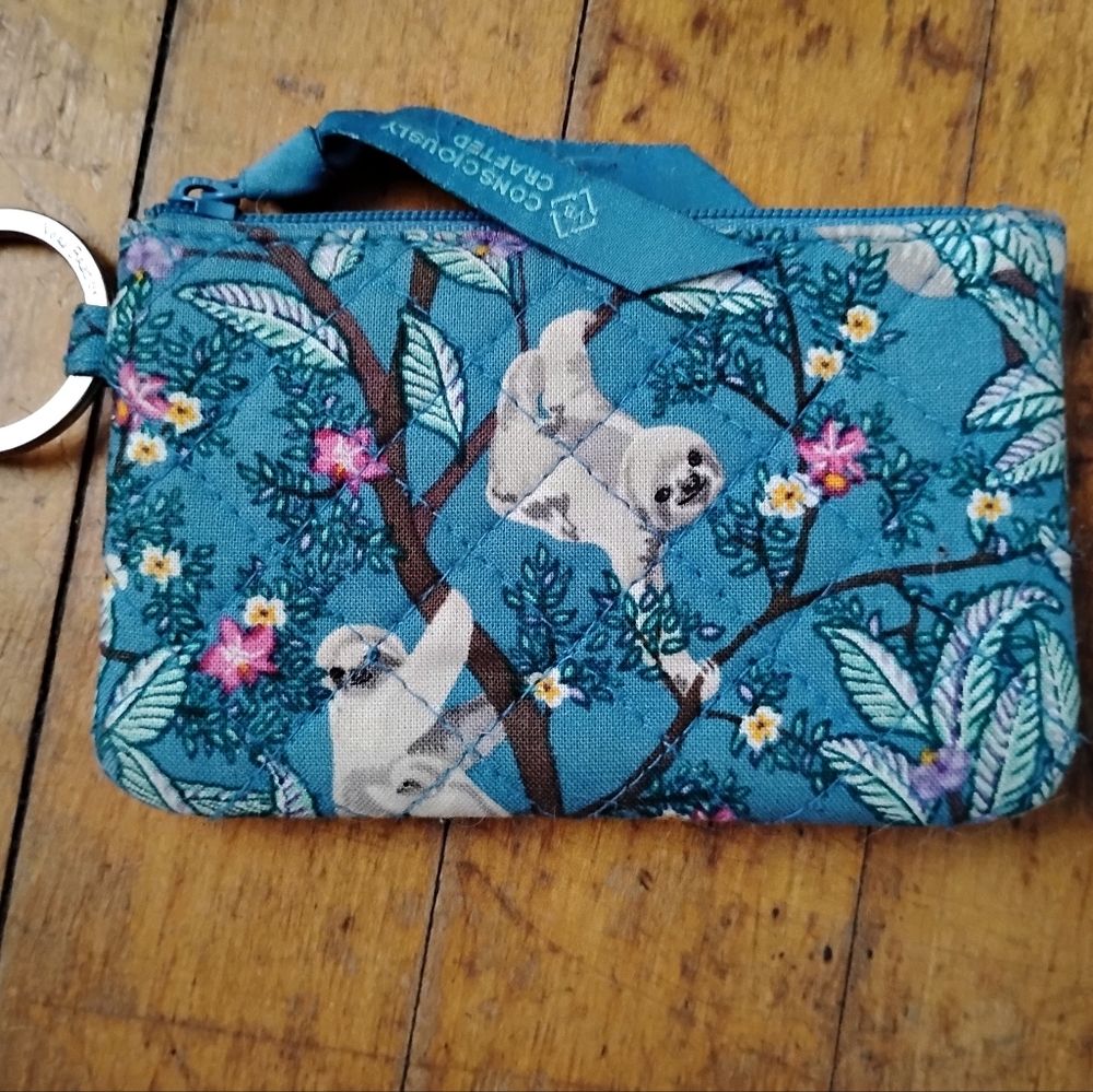 Vera Bradley coin purse sloth pattern